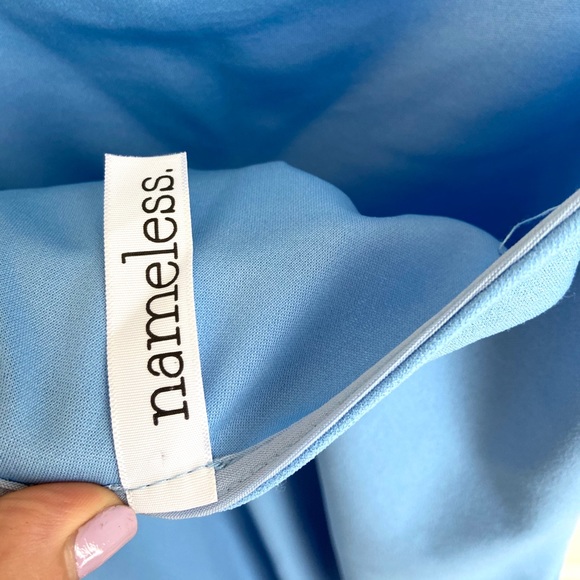 Simple Blue Mini Dress - Picture 3 of 4